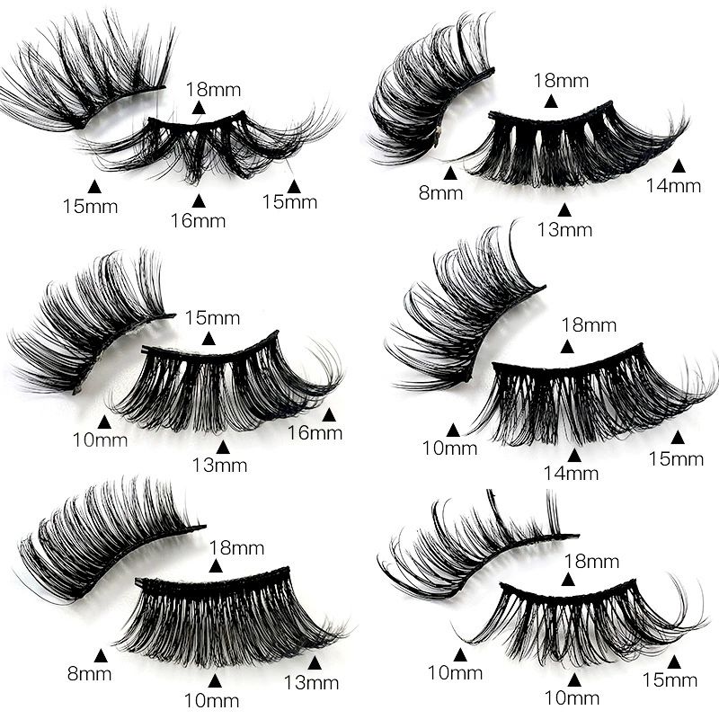 Half Lashes Corner False Eyelashes Faux Fluffy Lashes Natural Daily Look Accent Eye Lashes Handmade Soft Reusable 10 Pairs Different Cross Volume Lashes Pack view 8