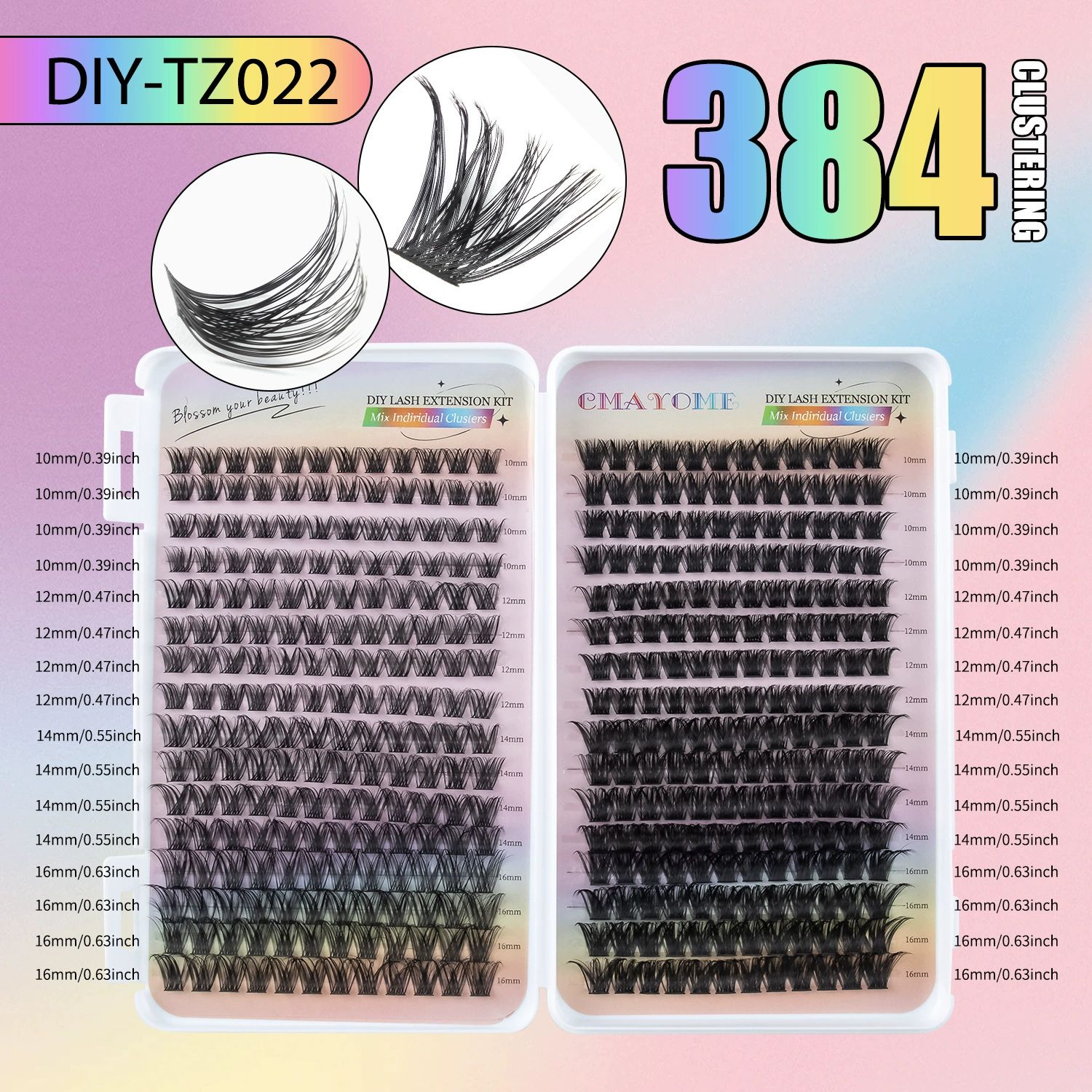 Lash Clusters Kit, 640 Pcs Eyelashes Cluster Extensions Kit 9-16mm Fluffy Individual Lashes 80D 100D D Curl False Eyelashes with Thin Band Match Tools for DIY (80D+100D)， Bond Seal Remover Tweezers