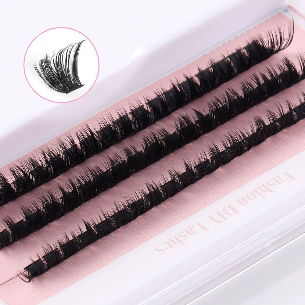 Lash Clusters Eyelash Extension 60 Pcs Lash Clusters With 30D and 40D Curl, 12mm-14mm Lengths, Contact Lens Friendly, Easy to Apply, Reusable Strip Lashes (30D Lashes+ set)