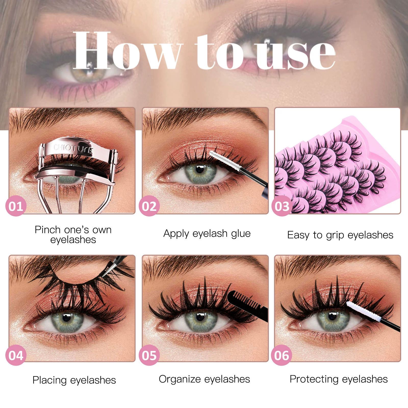 Manga Lashes Wet Look Thai Style Anime False Eyelashes 18mm Spiky Thick Dramatic Doll Lashes Japanese Korean Lashes 7 Pairs view 3