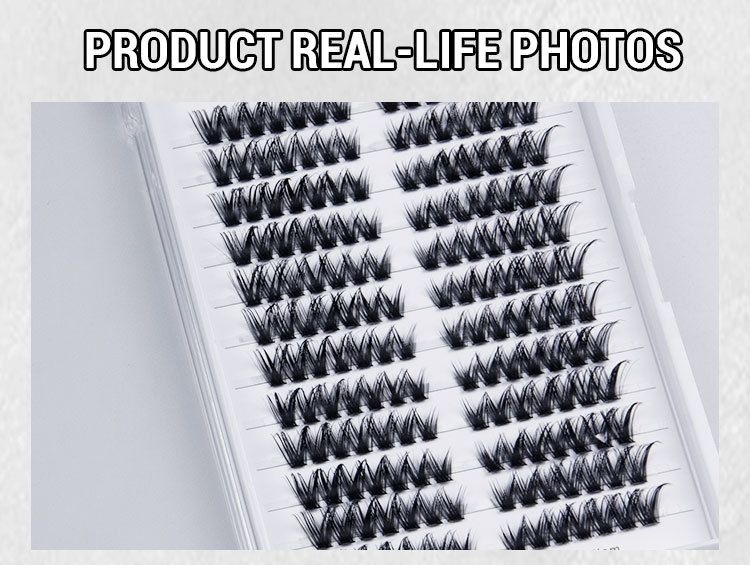 Volume Lash Clusters Kit D Curl Lashes Extensions Thick Volume Eyelash Clusters DIY Eyelash Extension10-16mm Fluffy Cluster Eyelash Extension DIY Lashes view 9