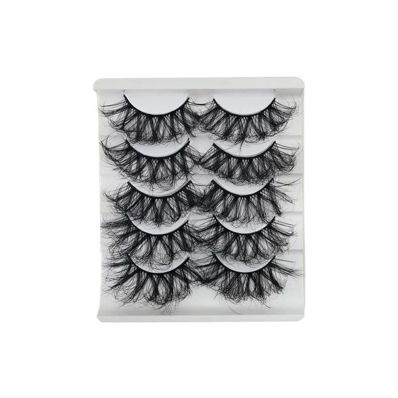 Mink Lashes Natural Fluffy False Eyelashes Volume Wispy 15MM Thick Fake Lashes Look Like Eyelash Extensions 14Pairs Pack