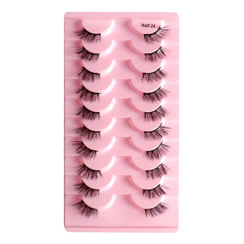 10 Pairs Half Lashes 3D Eyelashes Fluffy Natural Lashes Curl False Eyelashes Natural Look Wispy Fake Lashes Multipack view 7