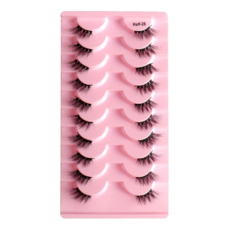 10 Pairs Half Lashes 3D Eyelashes Fluffy Natural Lashes Curl False Eyelashes Natural Look Wispy Fake Lashes Multipack view 9