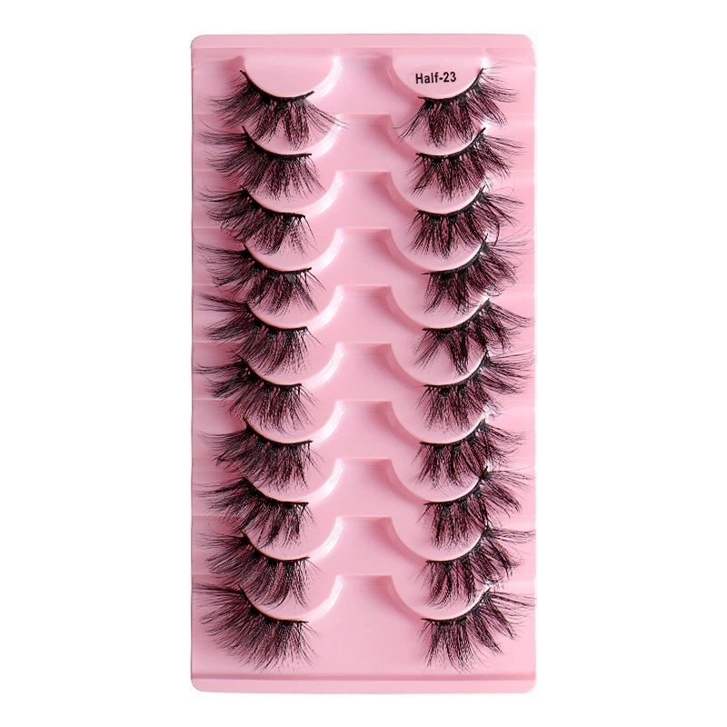 10 Pairs Half Lashes 3D Eyelashes Fluffy Natural Lashes Curl False Eyelashes Natural Look Wispy Fake Lashes Multipack view 6