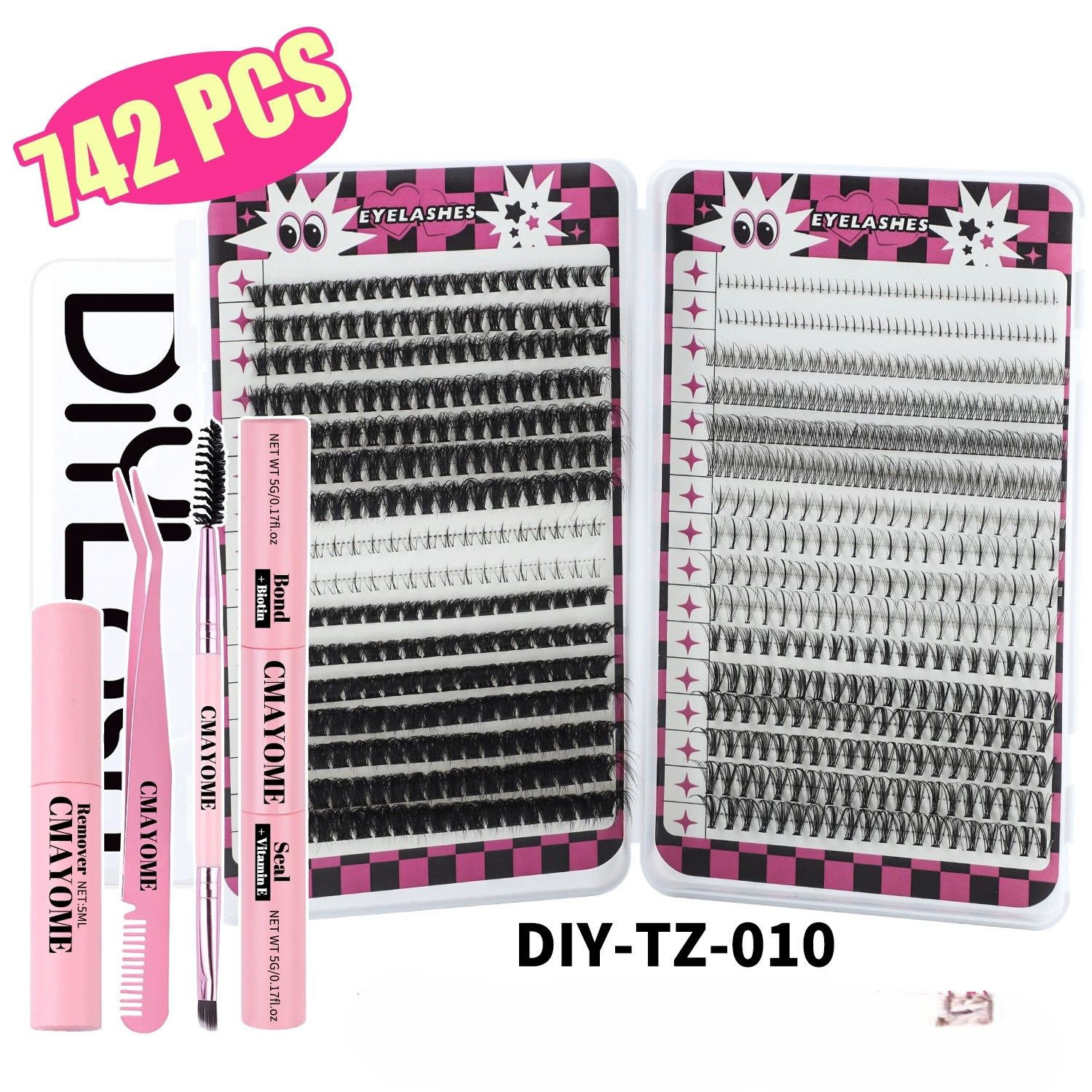 Fluffy Lash Clusters Thick 80/100D Volume Eyelash Clusters 10-16mm Wispy Individual Lashes D Curl Cluster Eyelash Extensions DIY Lash Extension for Beginner