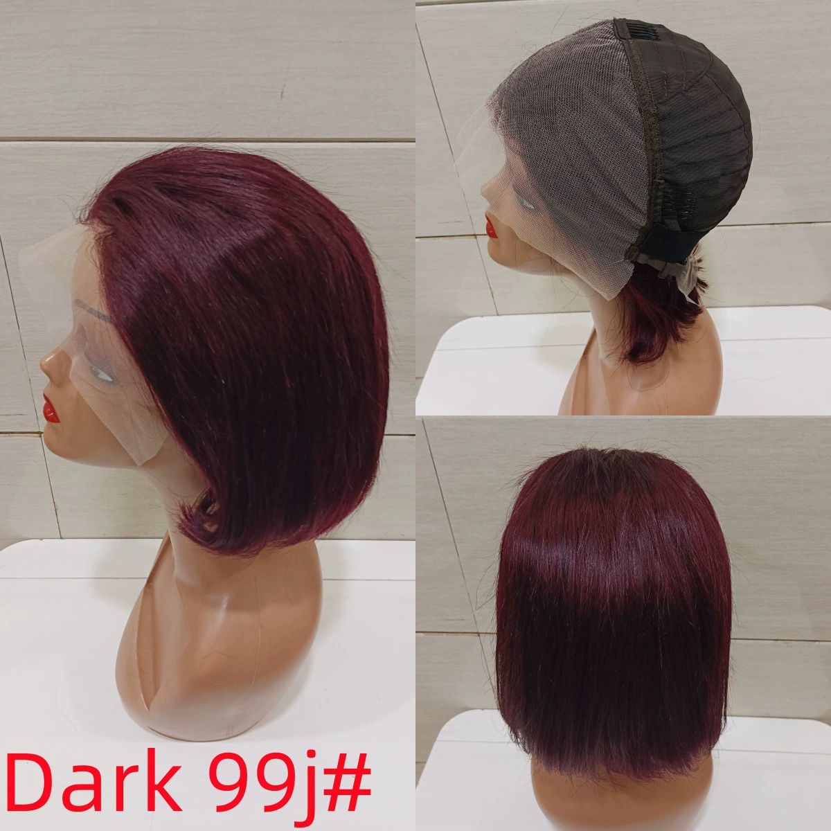 Bob Wig Human Hair 13x4 HD  7inch straight Bob 100%human hair Lace Frontal Short Straight Lace Front Bob Wigs for Black Women Human Hair Pre Plucked Glueless Side Part 180% Density Ombre Ginger Brown