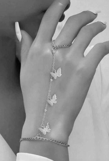 Gold Hand Chain Bracelet for Women Trendy, Dainty 14k Gold Ring Bracelet Hand Chain Finger Ring Slave Cuff Bracelet Cubic Alloy Gold Bracelets Jewelry Accessories for Women