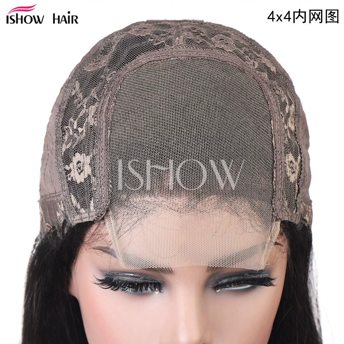 Straight Wigs Human Hair 4*4 HD Lace Frontal Wig Pre Plucked Pre Cut with Baby Hair Black Human Hair Wig Natural Density Natural Color Wigs for Black Women 20 Inch