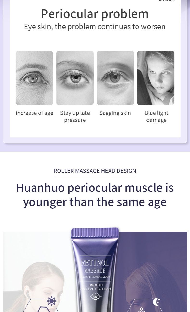 Retinol Under Eye Cream - Cream for Men & Women, Dark Circles, Puffiness & Wrinkles, Anti-Aging Eye Cream for Fine Lines, 20G