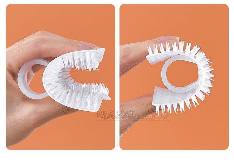 Vegetable Brush, Multifunctional Vegetable Brush,Fruit Brush Silicone Bristles for Deep Cleaning, Ergonomic Finger Grip, Perfect for Fruits Veggies Vegetable(2pcs,Random color）