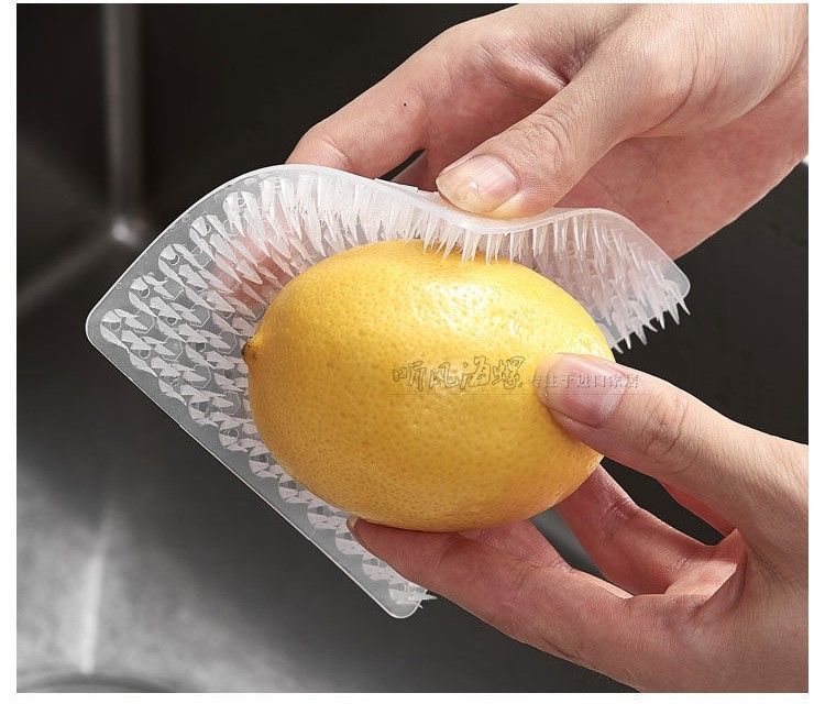 Vegetable Brush, Multifunctional Vegetable Brush,Fruit Brush Silicone Bristles for Deep Cleaning, Ergonomic Finger Grip, Perfect for Fruits Veggies Vegetable(2pcs,Random color）