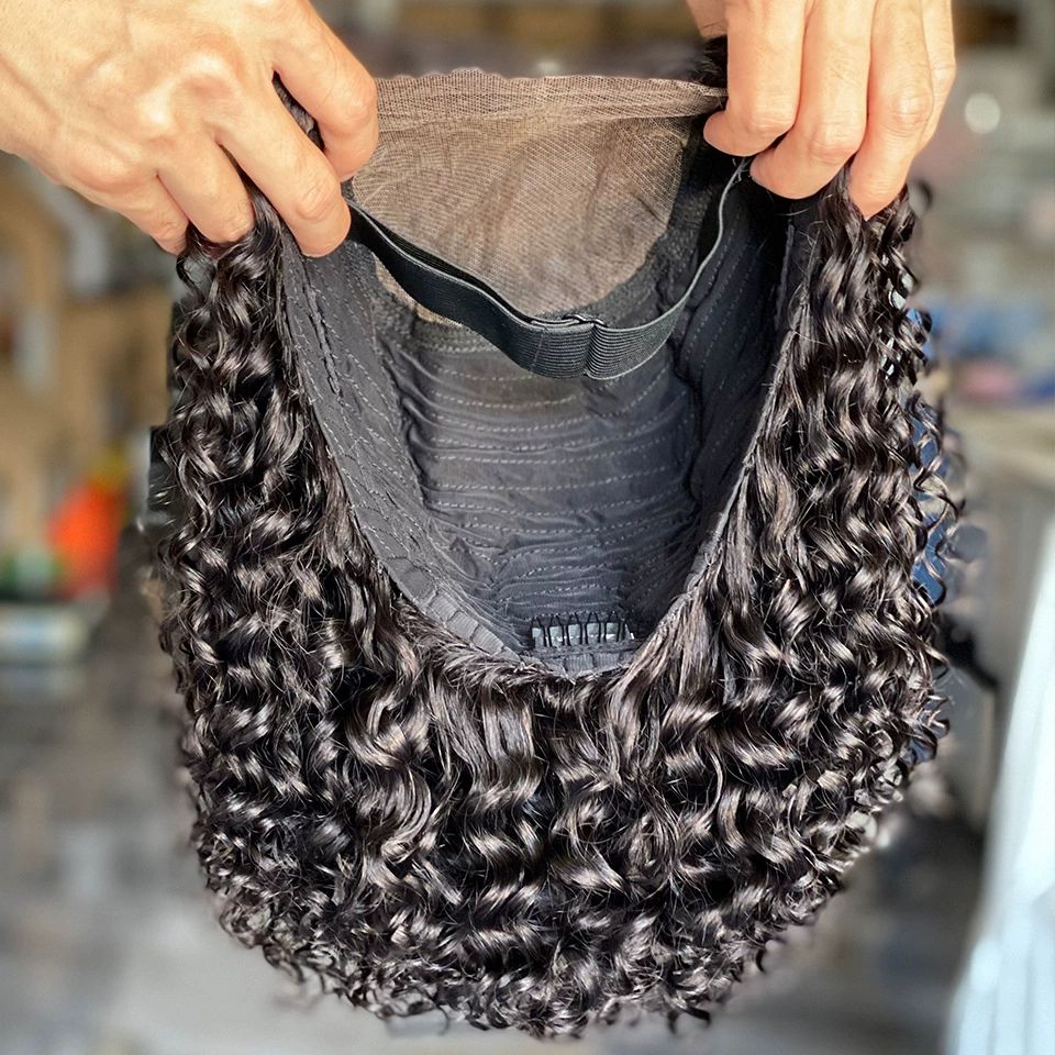 Short Curly Pixie Cut Lace Front Wigs 12 inch, 5x5 bleached knot  Human Hair HD Lace Front Wigs Plucked for Black Women 12Inch, Natural Black