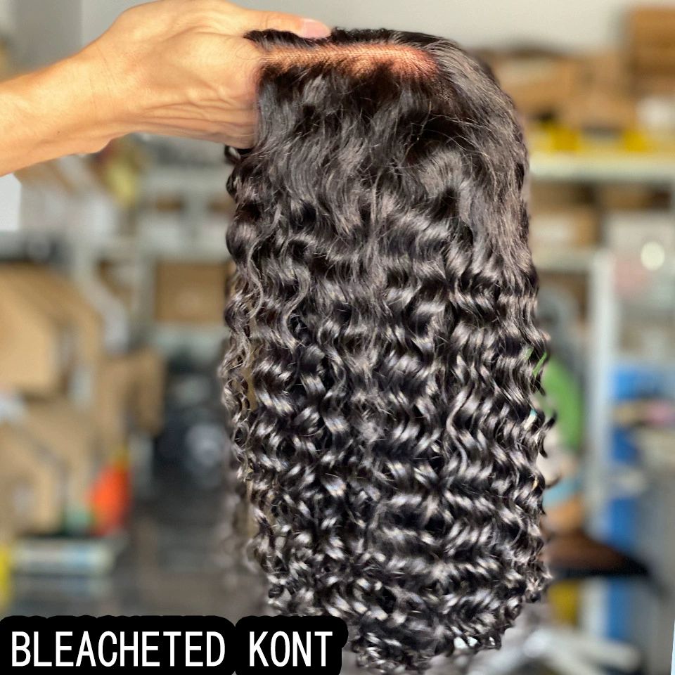 Short Curly Pixie Cut Lace Front Wigs 12 inch, 5x5 bleached knot  Human Hair HD Lace Front Wigs Plucked for Black Women 12Inch, Natural Black