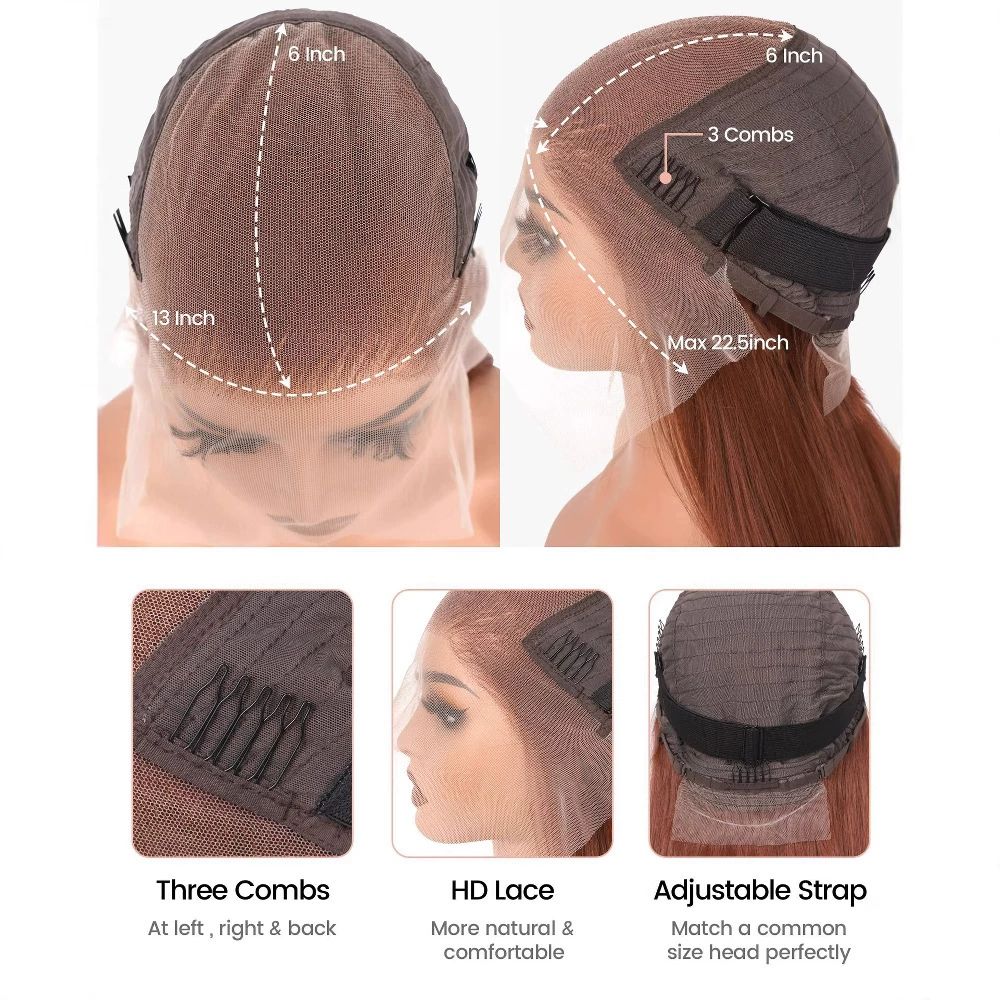 Honey Blonde Ombre Lace Front Wig  Hair Highlight Body Wave Lace Front Wigs 200 Density Glueless Wig 13X6 HD Lace Frontal Wig for WomenColored 28 Inch