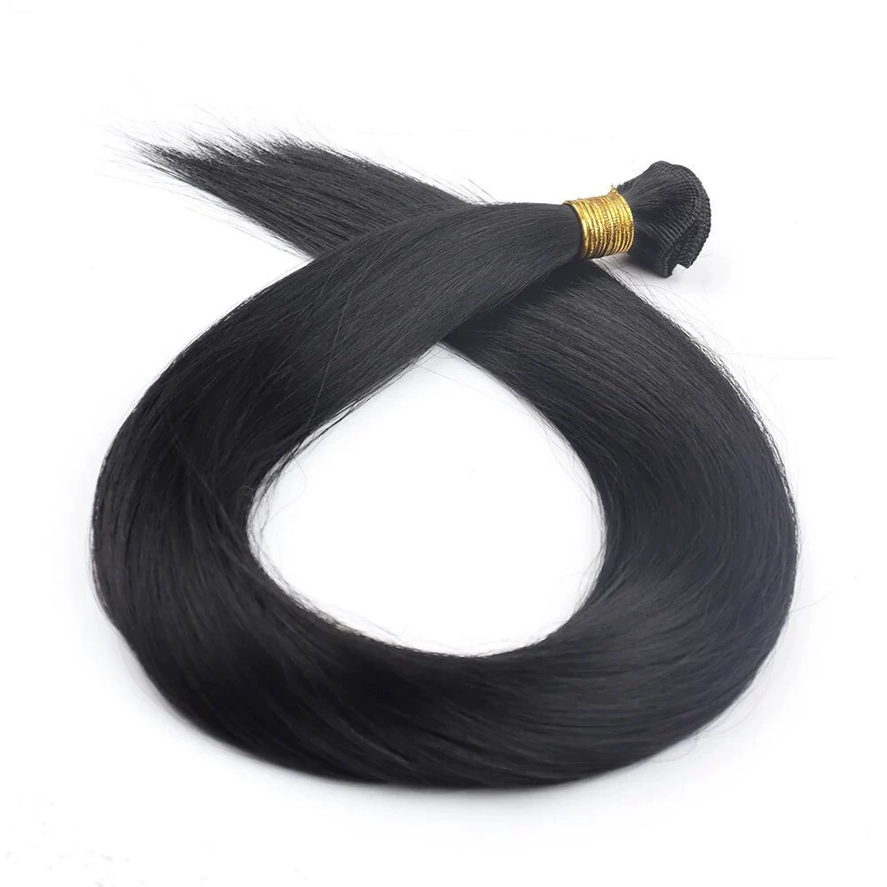 wig hair bundles， Wig Hair Bundle Straight Hair Chemical Fiber straight hair Curtain Hair(Brown,36inch)