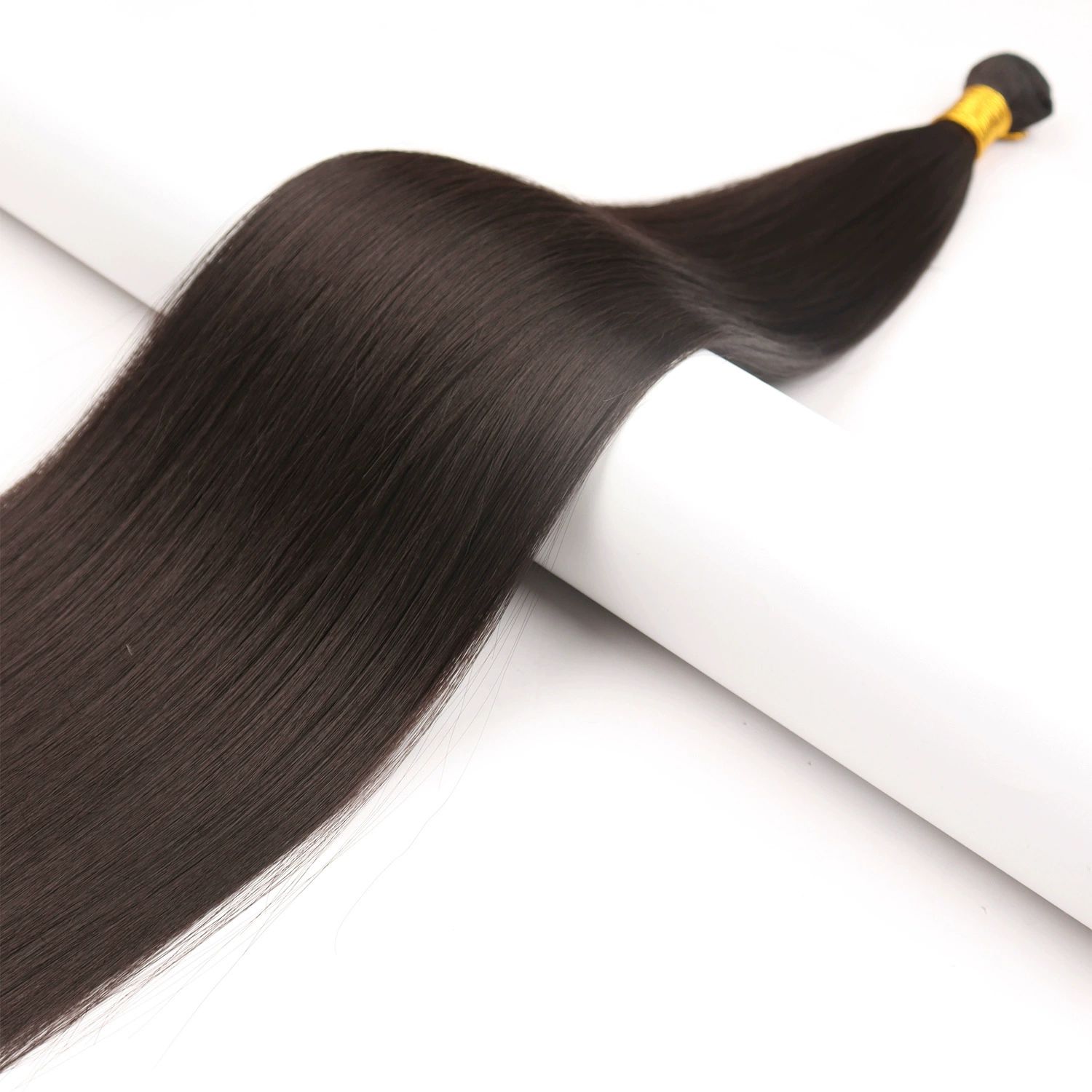 wig hair bundles， Wig Hair Bundle Straight Hair Chemical Fiber straight hair Curtain Hair(Brown,36inch)