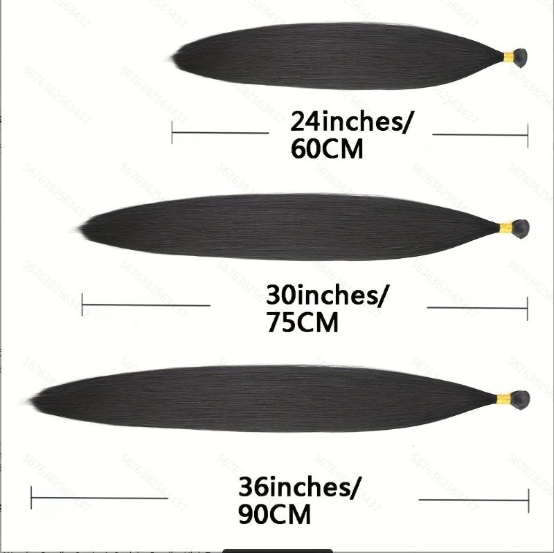 wig hair bundles， Wig Hair Bundle Straight Hair Chemical Fiber straight hair Curtain Hair(Brown,36inch)