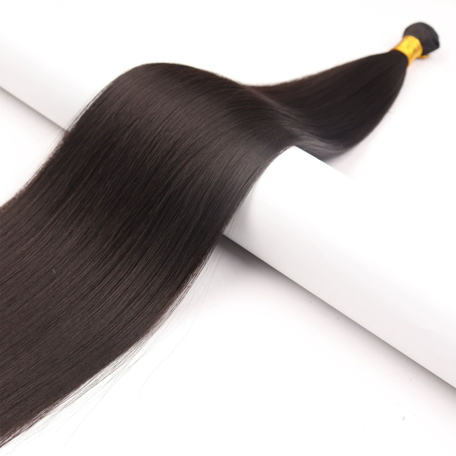 wig hair bundles， Wig Hair Bundle Straight Hair Chemical Fiber straight hair Curtain Hair(Brown,36inch)