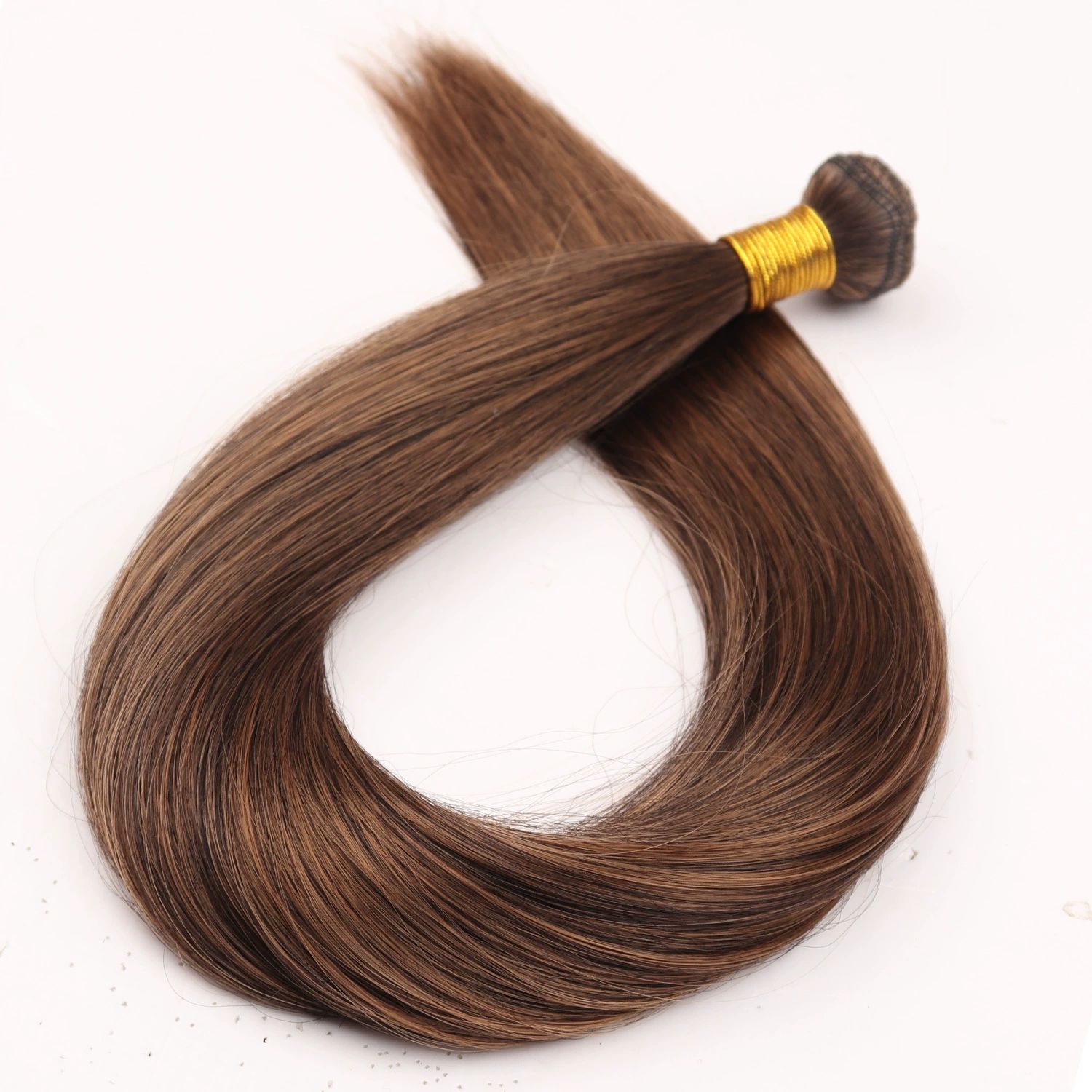wig hair bundles， Wig Hair Bundle Straight Hair Chemical Fiber straight hair Curtain Hair(Brown,36inch)