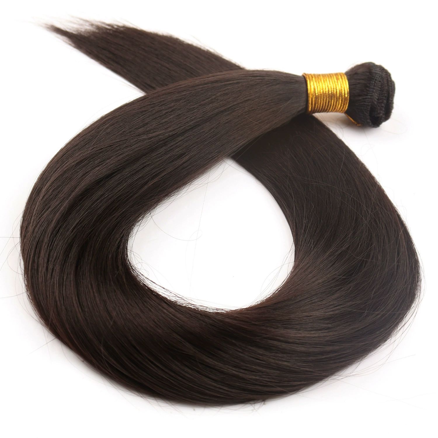 wig hair bundles， Wig Hair Bundle Straight Hair Chemical Fiber straight hair Curtain Hair(Brown,36inch)