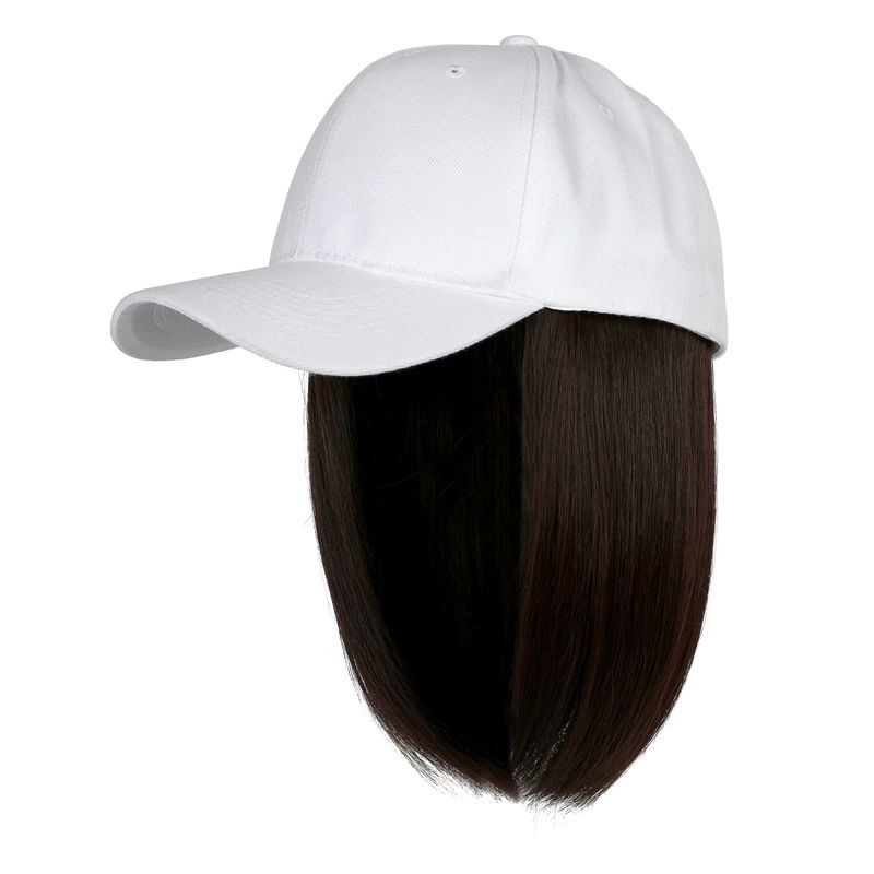 Baseball Cap Wig with Hair Extensions Synthetic Wig Hat for Women Adjustable Baseball Hat