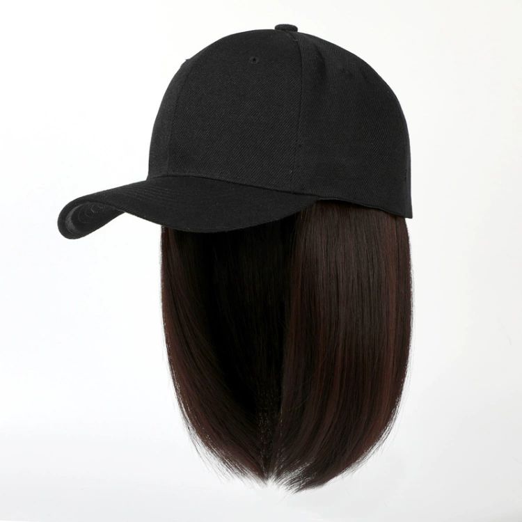 Baseball Cap Wig with Hair Extensions Synthetic Wig Hat for Women Adjustable Baseball Hat
