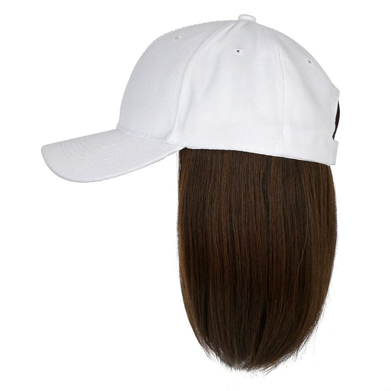 Baseball Cap Wig with Hair Extensions Synthetic Wig Hat for Women Adjustable Baseball Hat