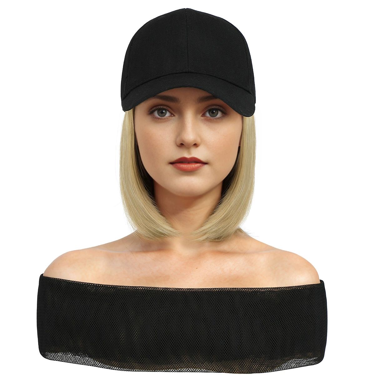 Baseball Cap Wig with Hair Extensions Synthetic Wig Hat for Women Adjustable Baseball Hat