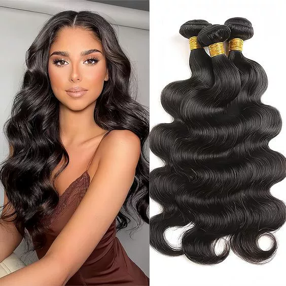 10A Human Hair Bundles 14 14 14 Inch Body Wave Bundles Human Hair Unprocessed Brazilian Virgin Hair 1 Bundle Hair Weave Body Wave Bundles Human Hair Extensions Natural Color