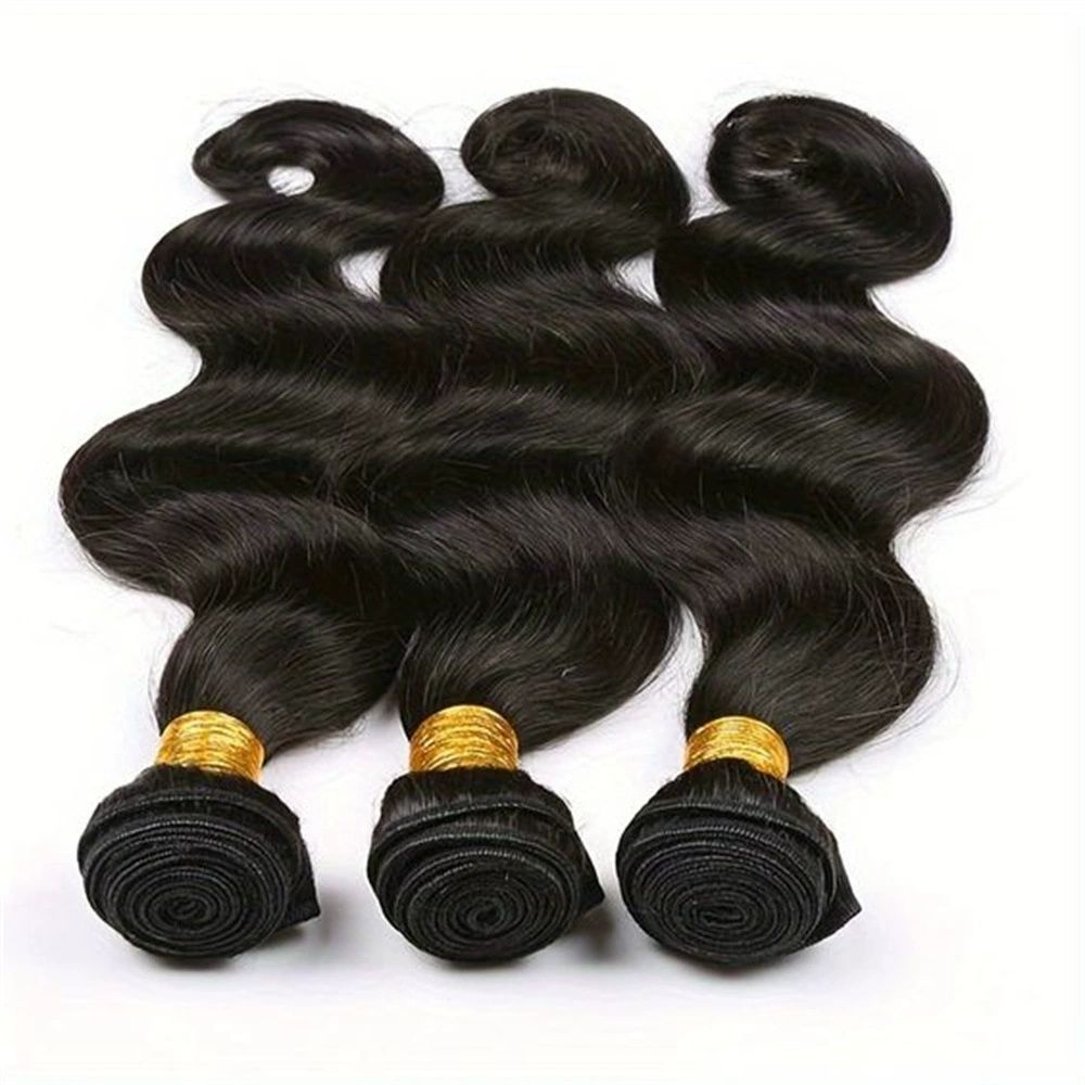 10A Human Hair Bundles 14 14 14 Inch Body Wave Bundles Human Hair Unprocessed Brazilian Virgin Hair 1 Bundle Hair Weave Body Wave Bundles Human Hair Extensions Natural Color