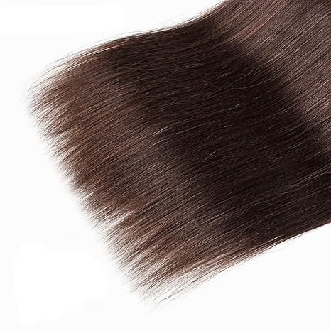 Dark Brown Bundle Human Hair Color 4 Straight Bundles Niegmeag Virgin Remy Hair 20 22 24 Inch Double Weft Brown Wet and Wavy Bundle