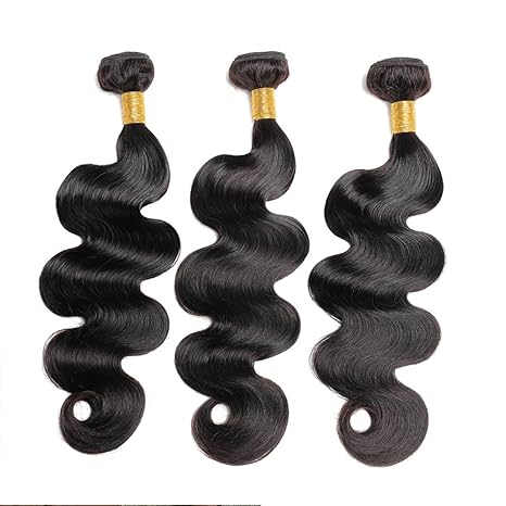 10A Human Hair Bundles 14 14 14 Inch Body Wave Bundles Human Hair Unprocessed Brazilian Virgin Hair 1 Bundle Hair Weave Body Wave Bundles Human Hair Extensions Natural Color