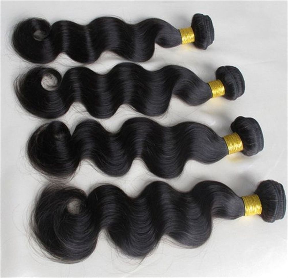 10A Human Hair Bundles 14 14 14 Inch Body Wave Bundles Human Hair Unprocessed Brazilian Virgin Hair 1 Bundle Hair Weave Body Wave Bundles Human Hair Extensions Natural Color