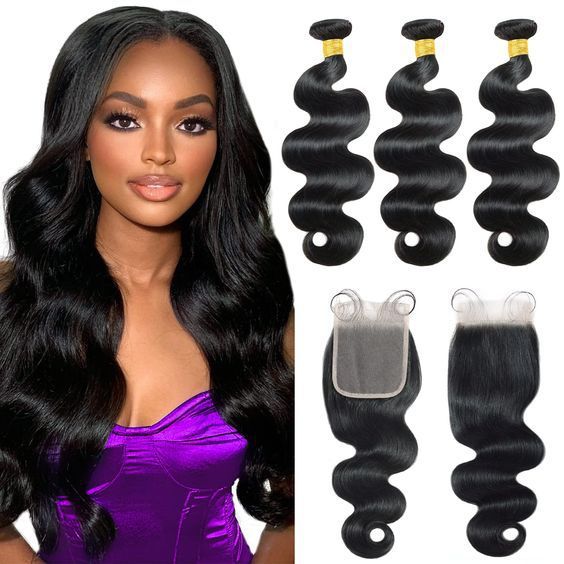 Human Hair Bundles Body Wave Hair Bundles 22 Inch Unprocessed Brazilian Virgin Hair Weave 1 Bundle Human Hair Body Wave Hair Bundles Deals Natural Black (22 Inch, body wave)
