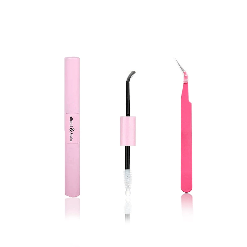 30D/40D combination 14 rows + double-head glue + forceps [1 set] DIY eyelash false eyelash 30D40D eyelash mixed set, eyelash extension kit with Lash Bond and Seal, Lash Tweezers for Self Use