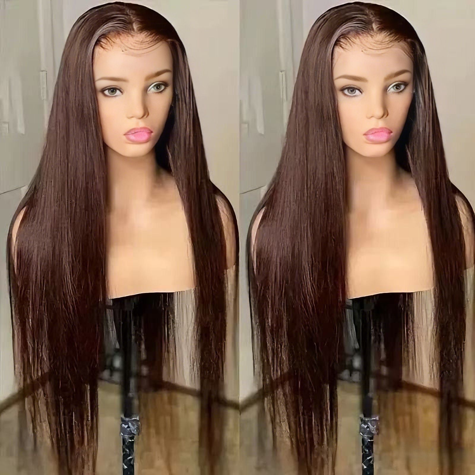 Lace Front Wigs ,  Wig for Women, All-Day Comfort Glueless  Hairline  , Synthetic Human Hair 180 Density, Natural Color 22 Inch Soft Hair