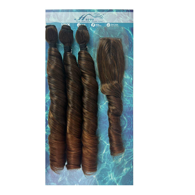 French Curly Braiding Hair Loose Wave Crochet Hair 2 Packs Pre Stretched Braiding Hair Bouncy Beach Curls Wavy Hairstyle Synthetic Hair Extensions for Women (1B#, 24 Inch)