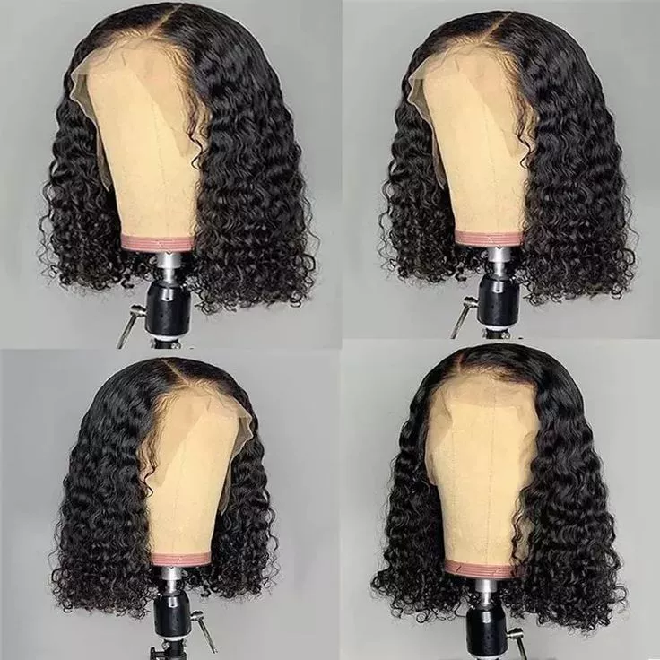 13x4 Lace Wigs Human Hair Pre Plucked Pre Cut Lace Front 200% Density Mongolian Curly Human Hair Wig Undetectable HD Lace Wig 100% Unprocessed Virgin Hair Wear and Go Short Kinky Curly 14inch