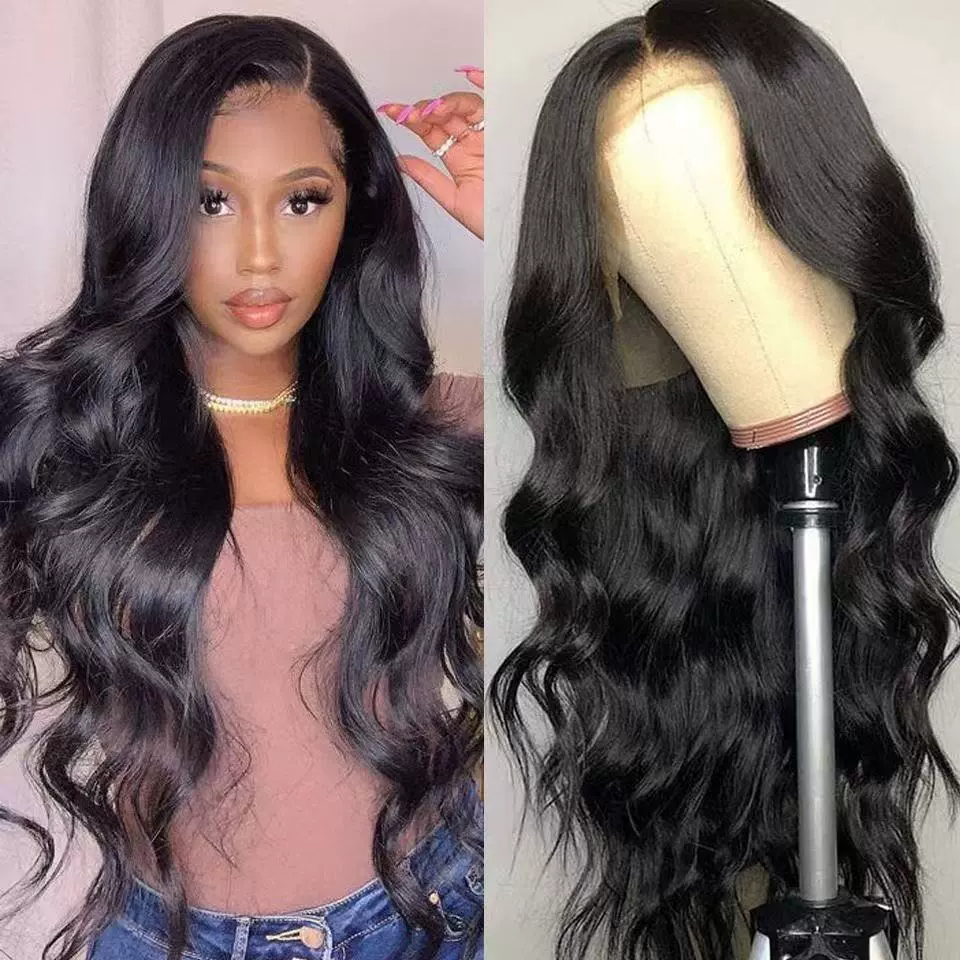 True 180% Density SKINLIKE Real Lace Wig,13x4 Full Frontal 0.10mm Ultra-thin HD Lace Vivid Clean Pre Plucked Hairline Bleached Knots Body Wave 12A Unprocessed Human Hair Wigs 22 Inch
