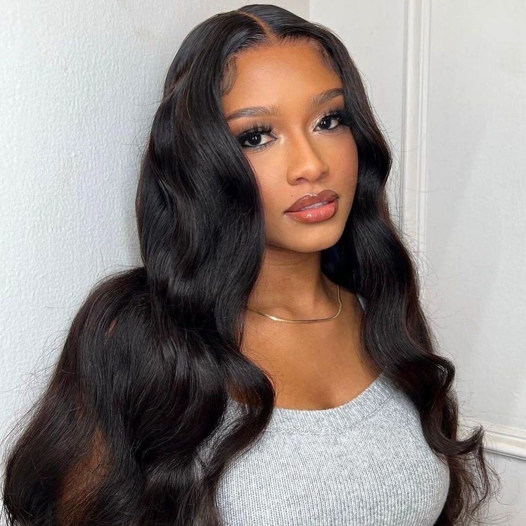 True 180% Density SKINLIKE Real Lace Wig,13x4 Full Frontal 0.10mm Ultra-thin HD Lace Vivid Clean Pre Plucked Hairline Bleached Knots Body Wave 12A Unprocessed Human Hair Wigs 22 Inch