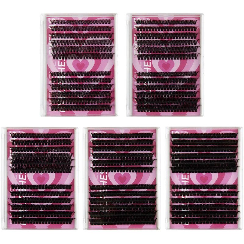 Volume Lash Extension Mink Thick Cluster Eyelash Extensions 10-18mm Lash Clusters Individual Lash Extensions DIY Clusters Lashes Extension at Home  (80P+100P 10-16mm) view 7