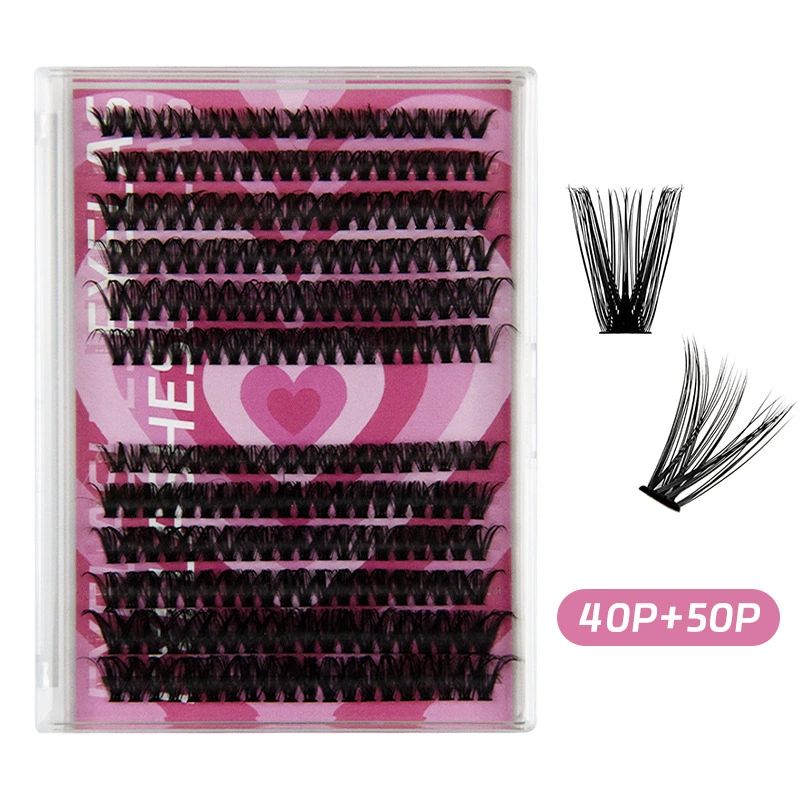 Volume Lash Extension Mink Thick Cluster Eyelash Extensions 10-18mm Lash Clusters Individual Lash Extensions DIY Clusters Lashes Extension at Home  (80P+100P 10-16mm) view 9