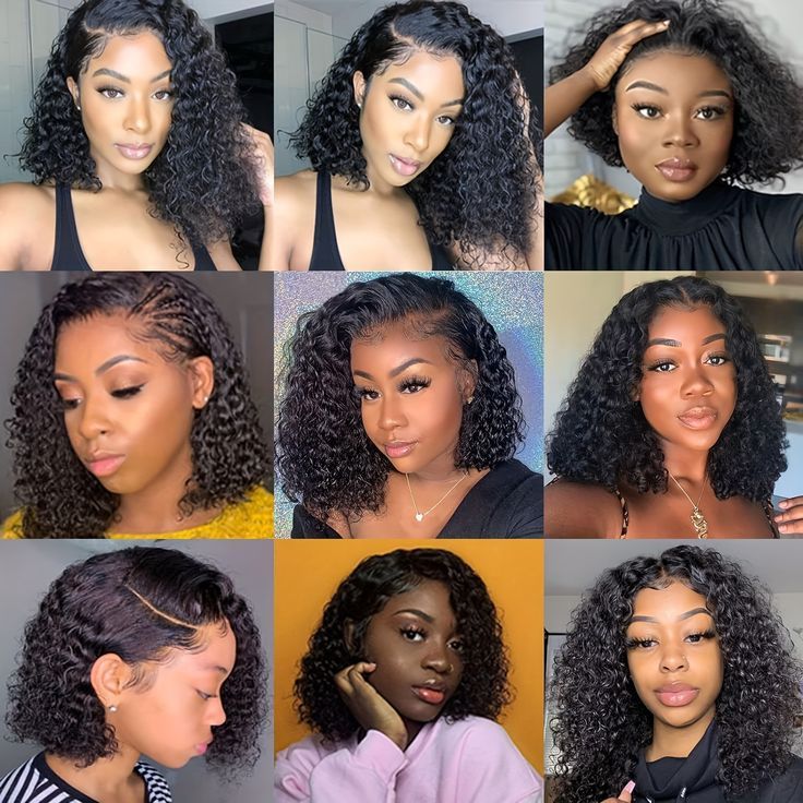 13x4 Lace Wigs Human Hair Pre Plucked Pre Cut Lace Front 200% Density Mongolian Curly Human Hair Wig Undetectable HD Lace Wig 100% Unprocessed Virgin Hair Wear and Go Short Kinky Curly 14inch