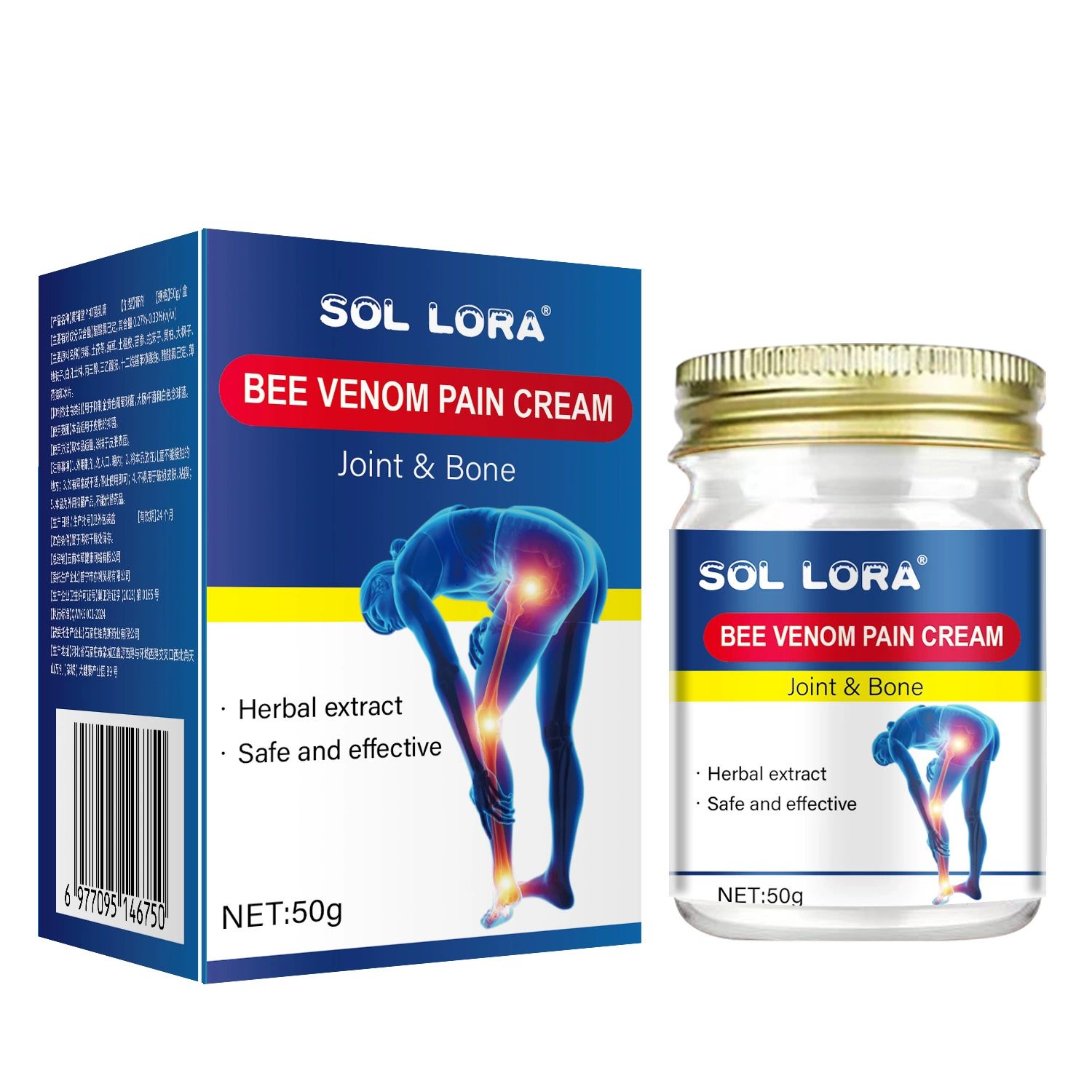 Bee Venom Pain Cream, Specially Selected Bee Venom Joint Cream, Designed for Daily Care of Back, Neck, Hands, and Feet Joints, Providing Comfortable Care Experience