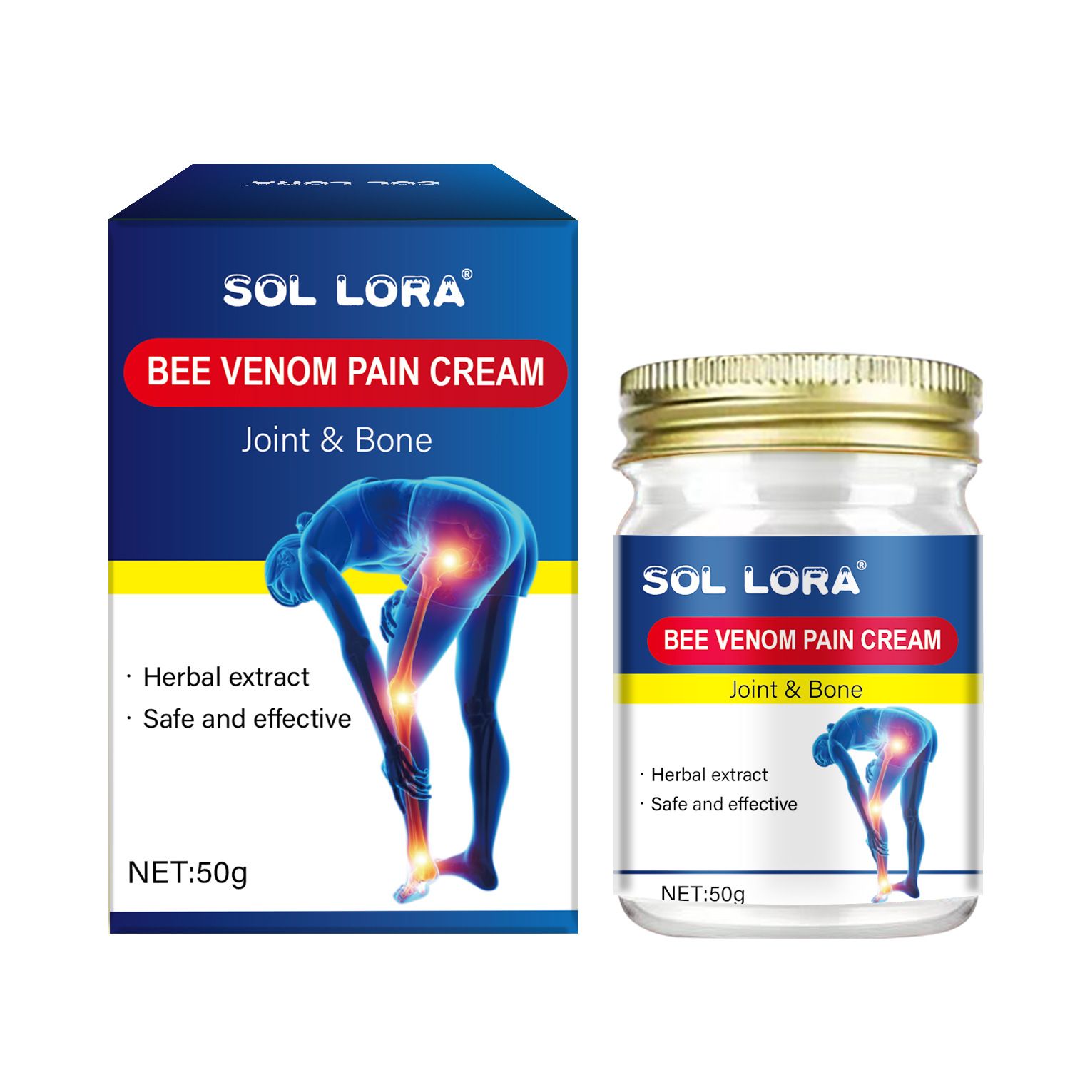Bee Venom Pain Cream, Specially Selected Bee Venom Joint Cream, Designed for Daily Care of Back, Neck, Hands, and Feet Joints, Providing Comfortable Care Experience