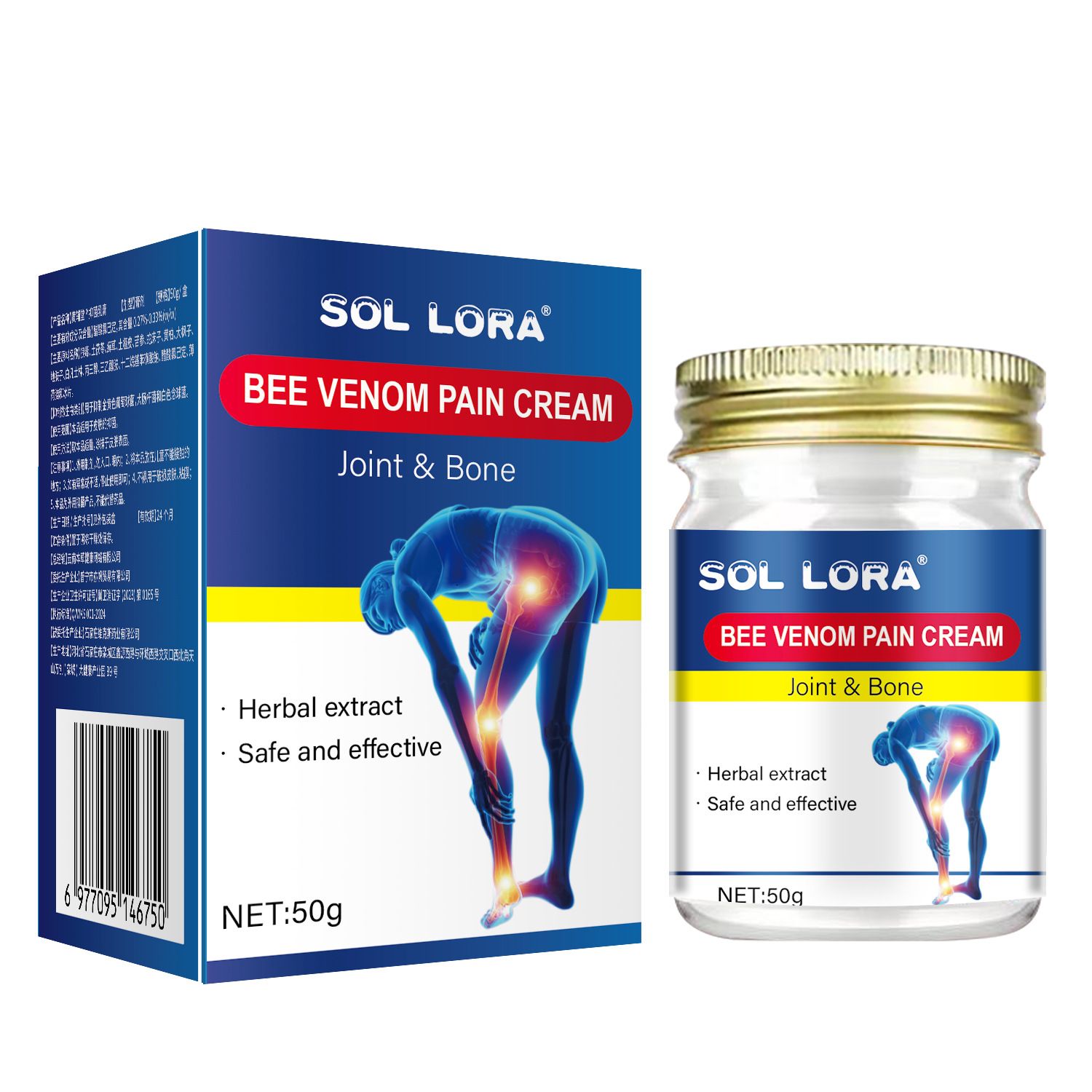 Bee Venom Pain Cream, Specially Selected Bee Venom Joint Cream, Designed for Daily Care of Back, Neck, Hands, and Feet Joints, Providing Comfortable Care Experience