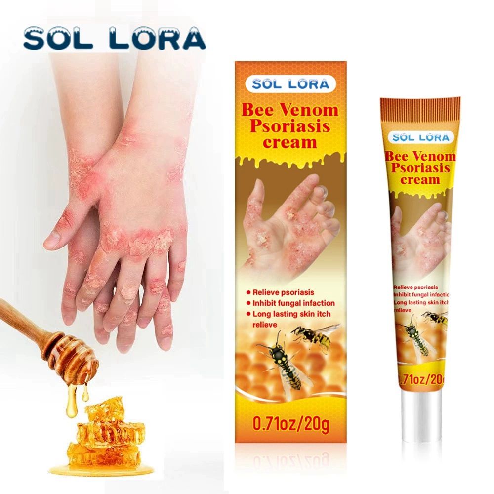 2pcs SOL LORA Bee Venom Skin Itch Relief and Scalp Fungal Infection Repair Cream