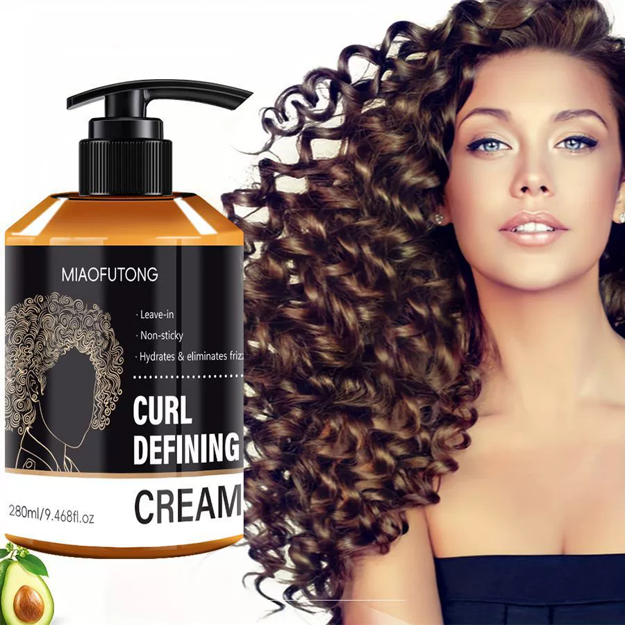 Black Castor Oil Curl Defining Cream, Anti-Frizz Curling Cream for Enhances Wavy Hair and Curly Hair, Hydrating Hair Mask Curl Cream to Define All Curly Types & Hair Textures