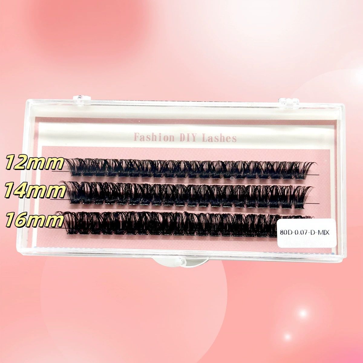 Lash Clusters with Spiky Lash Clusters Volume Eyelash Clusters 10-18MM Thick Individual Lashes D Curl Cluster Eyelash Extensions 3D DIY Lash Extension at Home